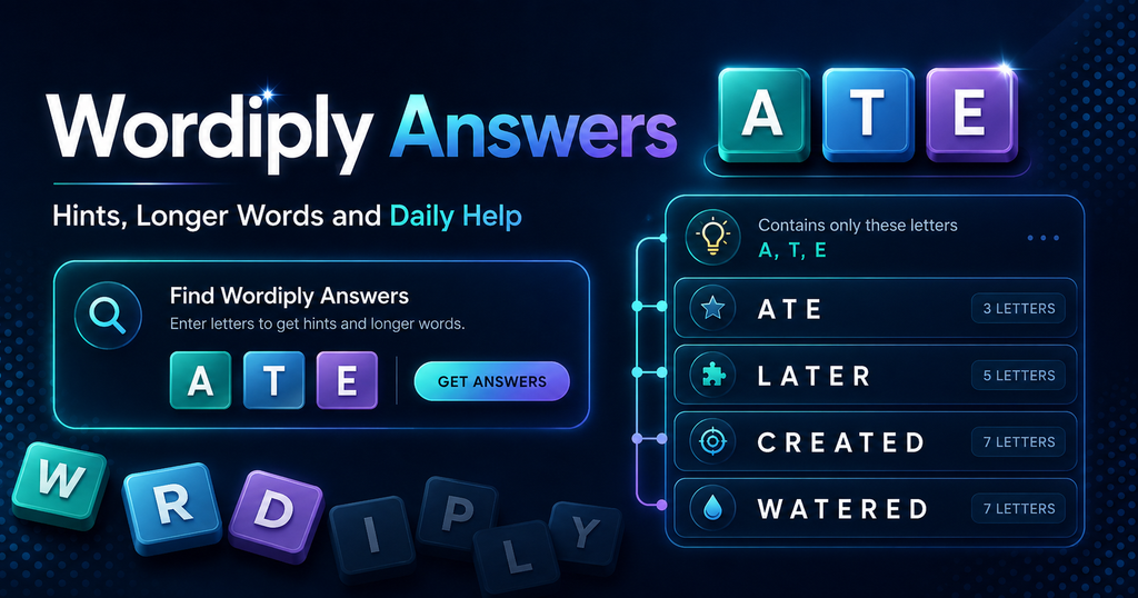 Wordiply Answers – Hints, Longer Words and Daily Help